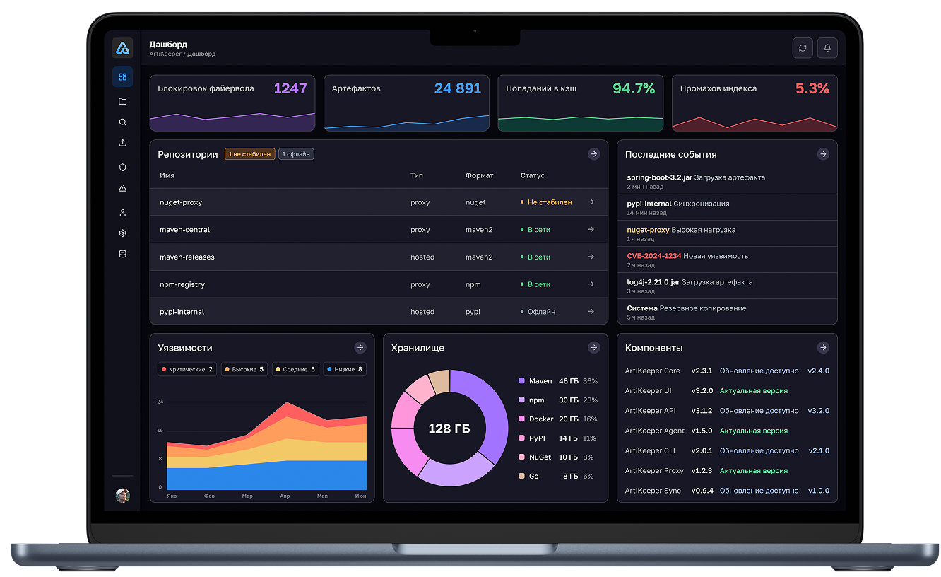 ArtiKeeper интерфейс